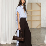 Crocodile baguette bag