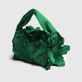 Clutch bag with floral print and handle
