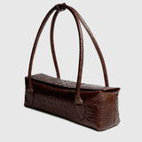 Crocodile baguette bag