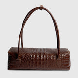 Crocodile baguette bag