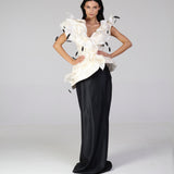 Aurora Bustier with feathers