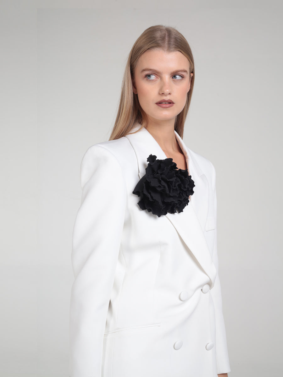 Maxi Flor Negro Vestidos de diseñador para boda